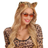 Uši leopard s chloupky na čelence